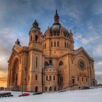 The Cathedral of Saint Paul in Minnesota. The Italian Renaissance church, built in 1915, is styled after St. Peter's in Rome.