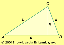 Standard lettering of a triangle