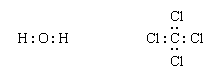 Step 2 in the construction of a Lewis structure for hydrogen chloride.