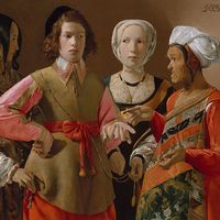 The Fortune-Teller, oil on canvas by Georges de La Tour, probably the 1630s; in the Metropolitan Museum of Art, New York City. (101.9 x 123.5 cm.) (The Fortune Teller)