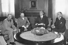 Munich Agreement: Benito Mussolini, Adolf Hitler, and Neville Chamberlain