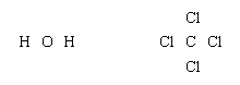 Step 1 in the construction of a Lewis structure for hydrogen chloride.