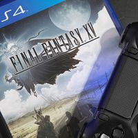 The New Final Fantasy XV with PS4 Joystick on November 30,2016. in Bangkok Thailand.