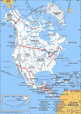 Map of North America