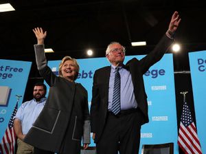 Hillary Clinton and Bernie Sanders