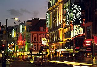 West End theater district, London