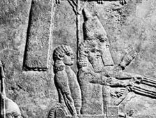 Bas-relief depicting the founding Assyrian king of Nineveh, Sennacherib