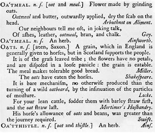 Samuel Johnson's definition of “Oats”