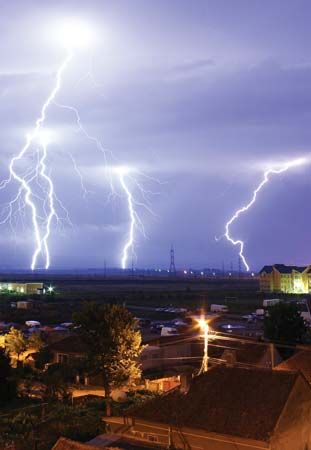 Lightning over Oradea, Romania