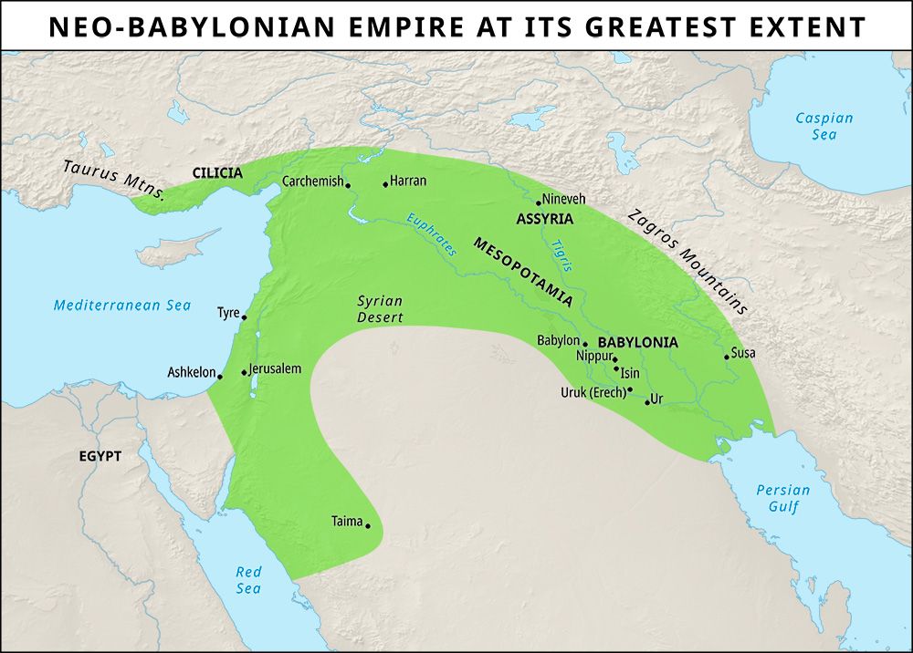 Neo-Babylonian empire at its greatest extent