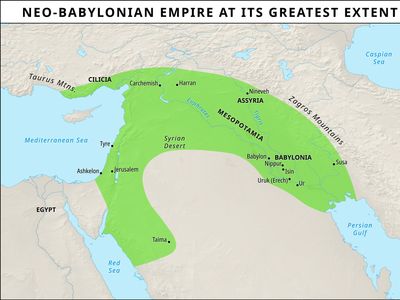 Neo-Babylonian empire at its greatest extent