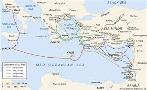 Missionary travels of St. Paul in the eastern Mediterranean