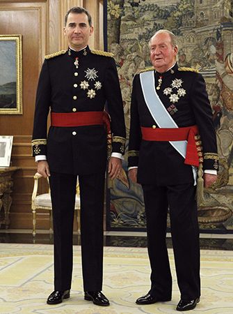 Felipe VI and Juan Carlos