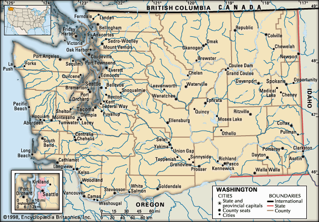 map of Washington