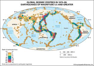 earthquake epicentres