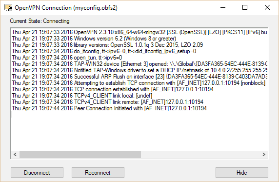 obfsproxy openvpn connect