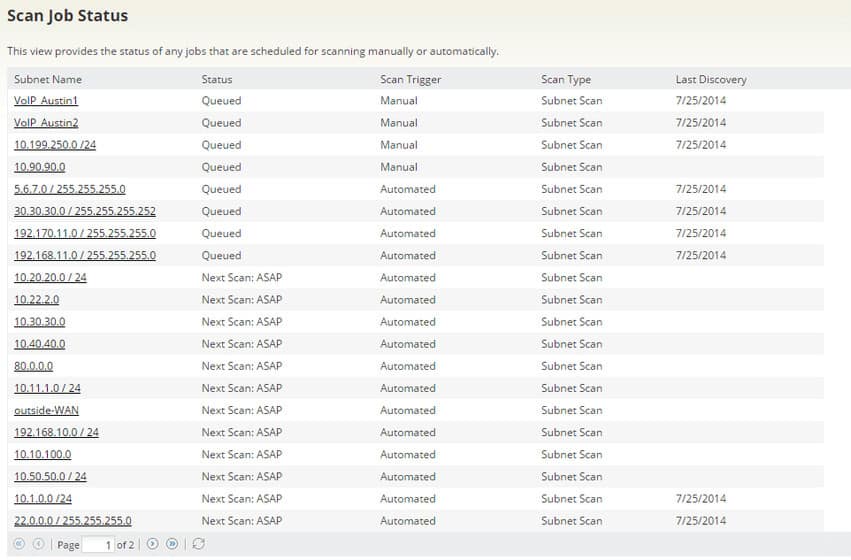 SolarWinds IP Address Scanner