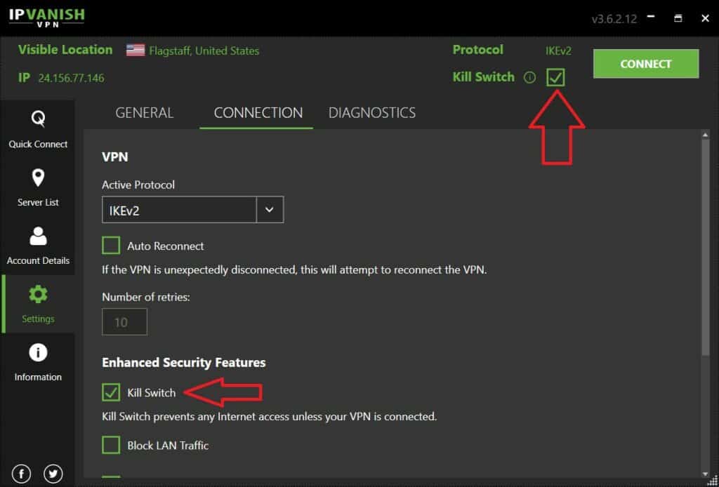 ipvanish kill switch