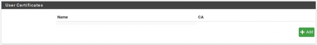 pfSense - Add User Certificate