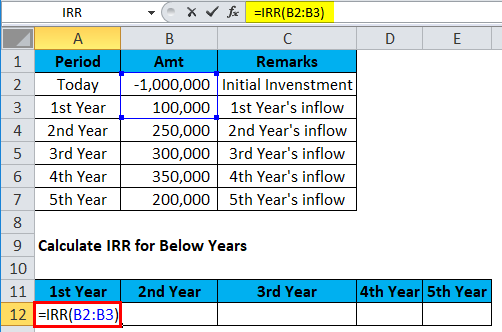 IRR Example 1-2