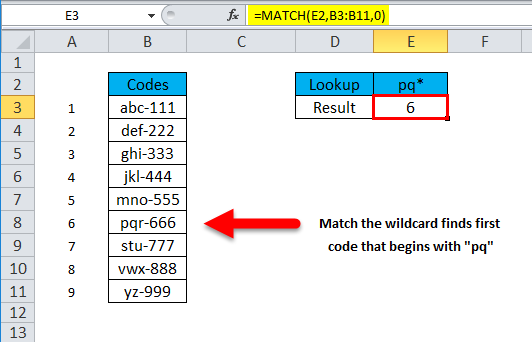 MATCH wildcard match -1