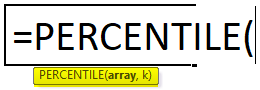 PERCENTILE Formula in Excel