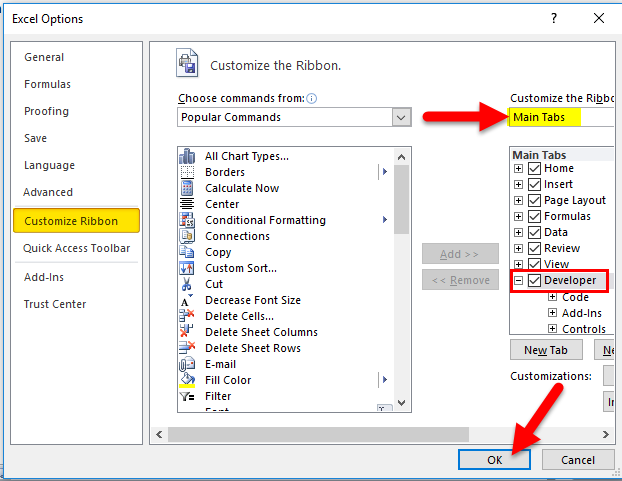 Customize Ribbon Step 2