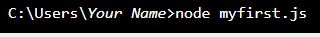  Node.js Commands-hello world