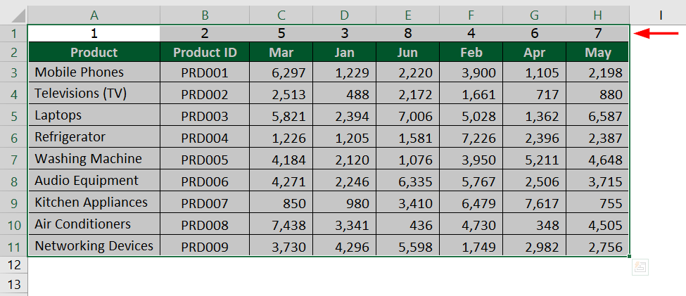 Move Columns in Excel-Data Sort 3