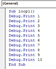 debug print