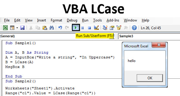 VBA LCase 