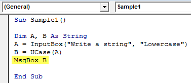 VBA UCASE Example 2-5