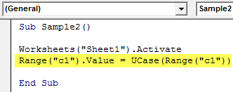 VBA UCASE Example 3-4