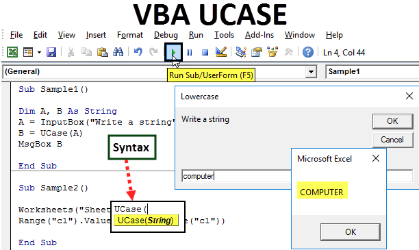 VBA UCASE 