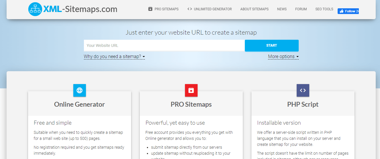 XML Sitemaps Generator