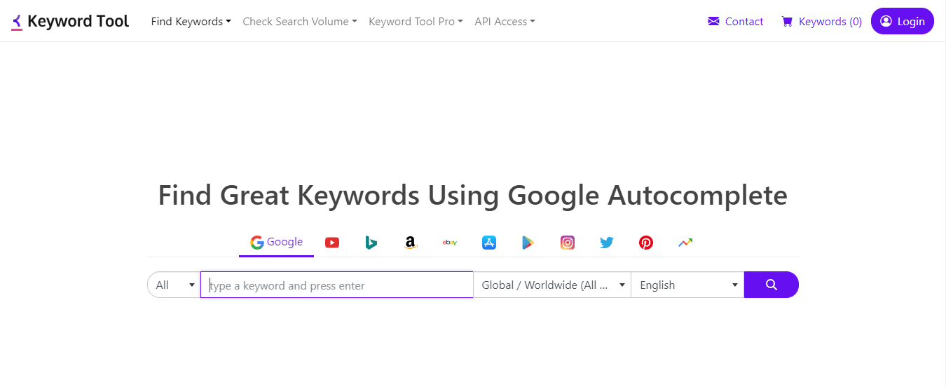 keyword tool