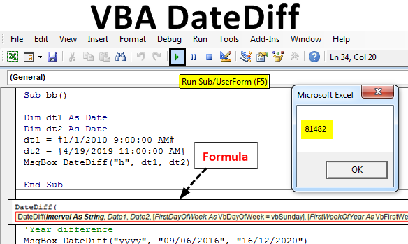 VBA DateDiff in Excel