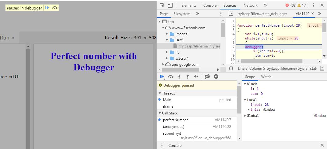 JavaScript Debugger 1-11