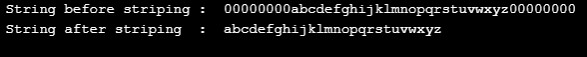 strip() Function in Python example1