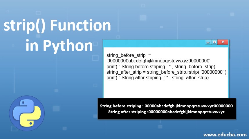 strip function in python