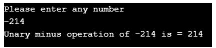 Unary operator in c 2