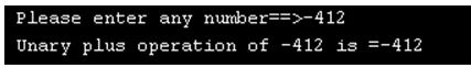 Unary operator in c 3