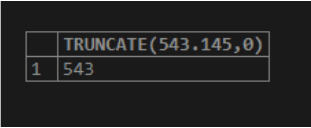 MySQL TRUNCATE()-1.1