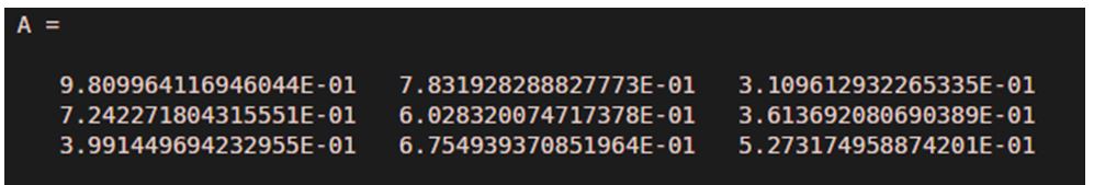 array of random numbers