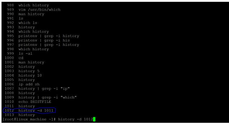 Linux History Command 8