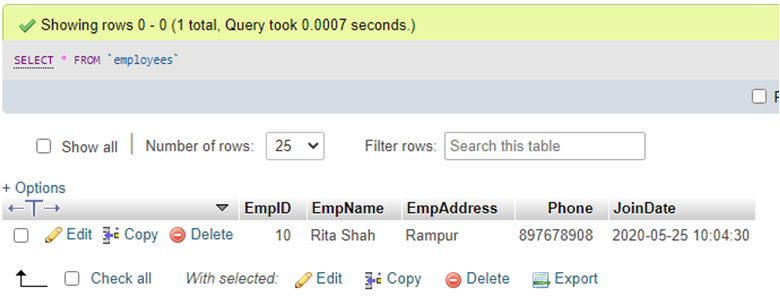 MySQL DROP TABLE-1.1