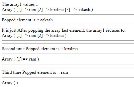 PHP array_pop()1