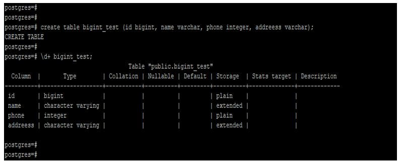 postgreSQL BIGINT 2