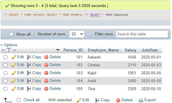 MySQL DDL - 13