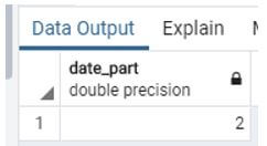 PostgreSQL datediff op 6